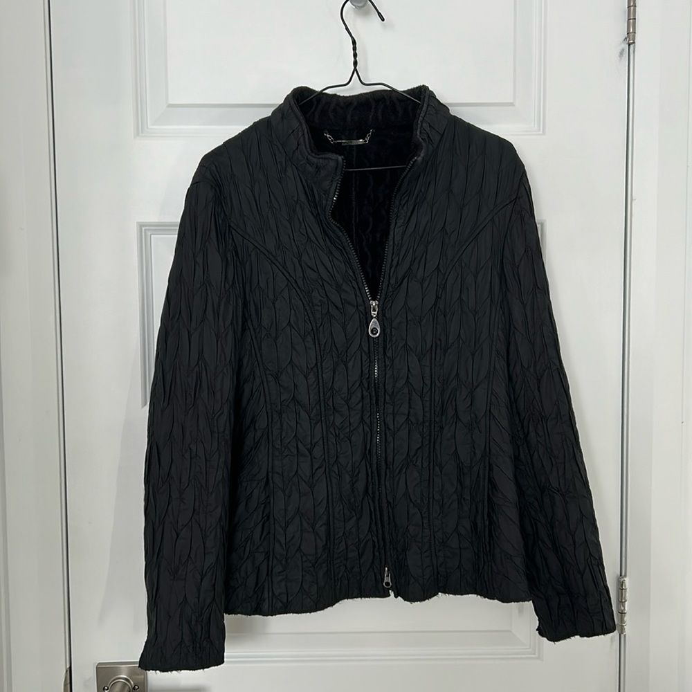STEILMANNS - quilted spring coat short black size 8